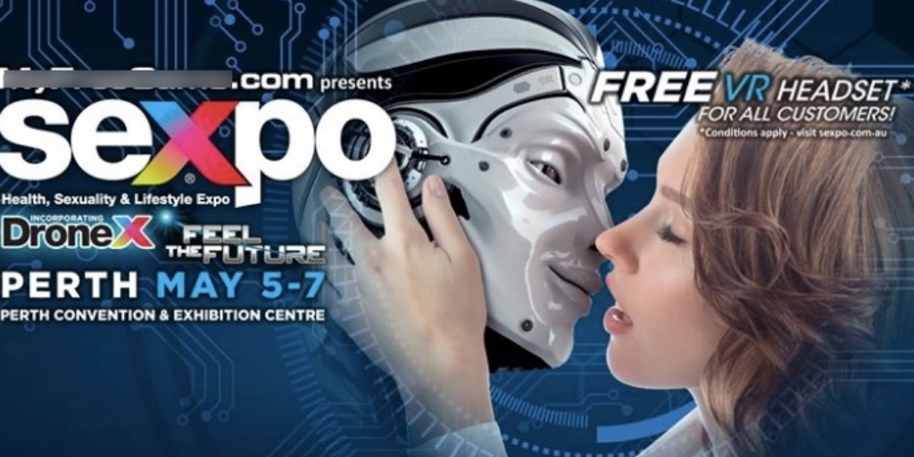 The bus advertisement used during the Perth campaign. The web address FreeLiveCams.com has been blurred from the advertisement. Photo: Supplied