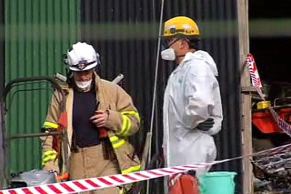 Fire crews at the scene of the fatal fire in Turners Marsh