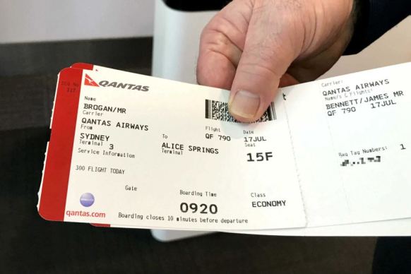 Brogan's boarding pass