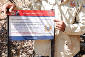 Sign for tourists on Wunambal Gaambera country in Kimberley