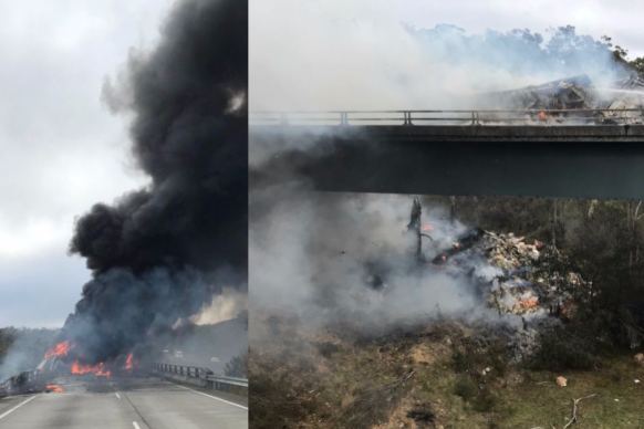 Frozen foods truck crash