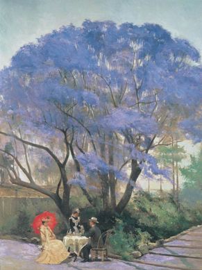 Under the Jacaranda was painted by R Godfrey Rivers in 1903.