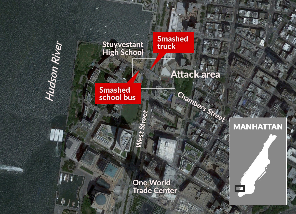 New York attack map