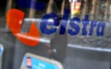 Telstra signage on a public phone booth in Sydney