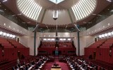 Overview of the Senate during question time in Canberra