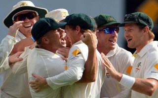 David Warner mouths off during the Gabba Test.