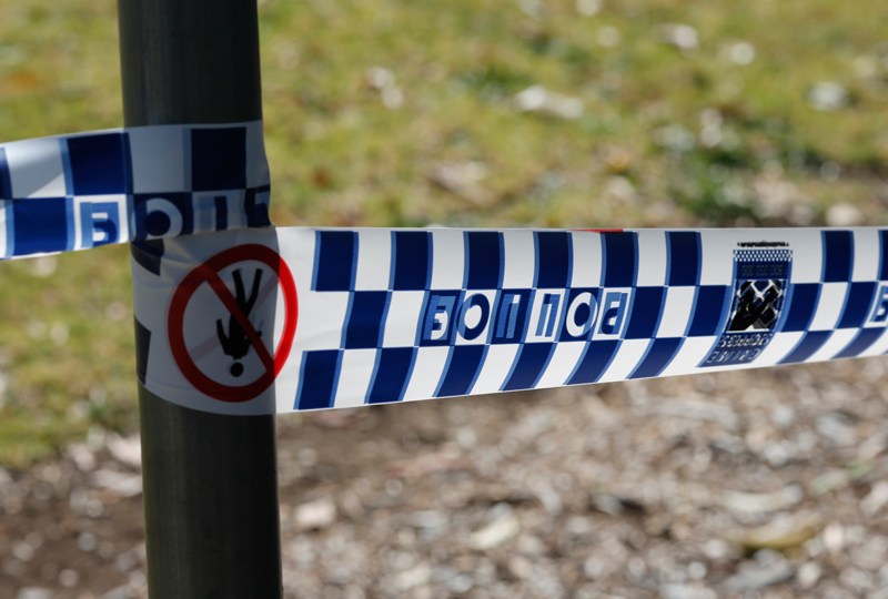 Fire and police emergency services at a scene of a fire in Sydney