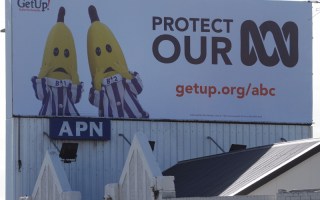 A crowd-funded billboard in Sydney