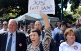 File photo of workers rallying
