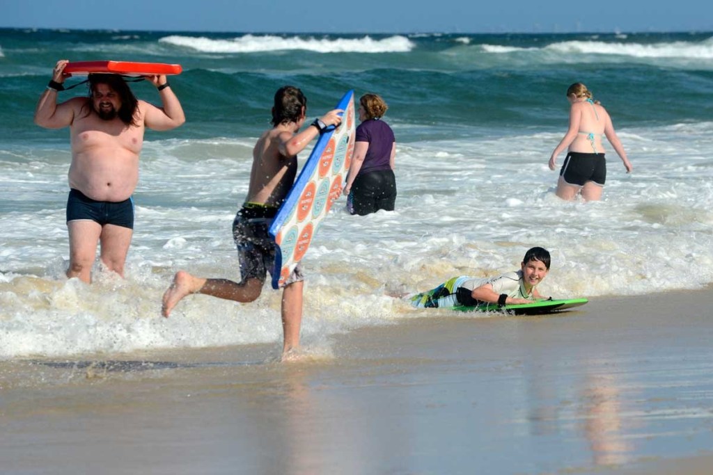 Pictured is a beach in Brisbane