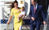 The Duke and Duchess of Cambridge and son George arrive in Sydney.