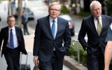 Kevin Rudd arrives at the Royal Commission.