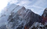 A photo taken on Wednesday of a rock fall on Mt Cook.