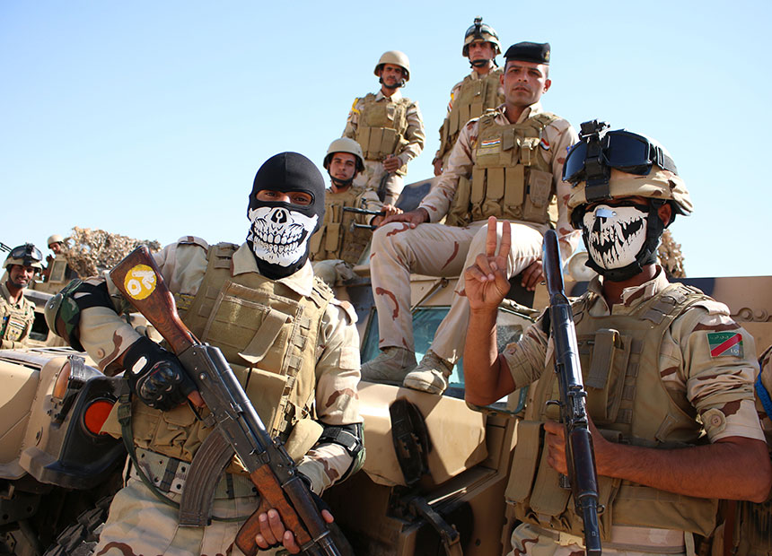 Iraqi soldiers near Basra.