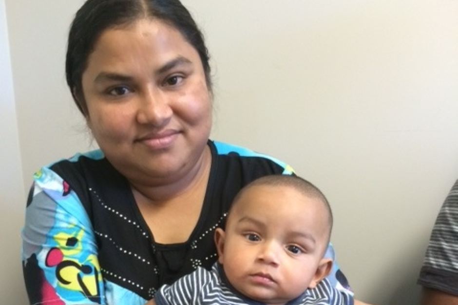 Asylum seeker baby Ferouz and Latifar