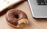 how to say no to office treats donut and laptop