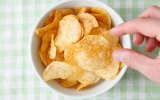 crisps chips eating bowl