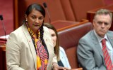 Nova Peris addresses Parliament.
