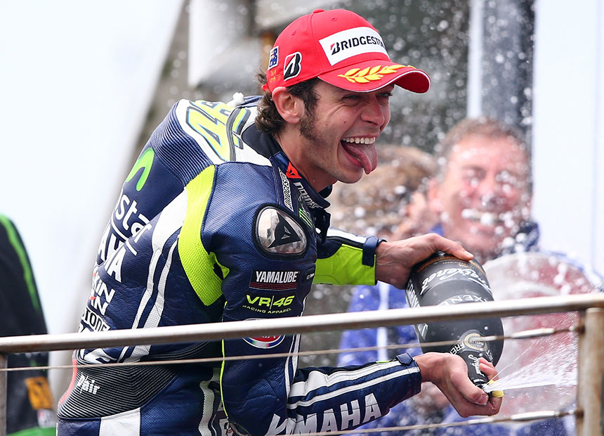 Valentino Rossi's win was his first at Phillip Island since 2005.
