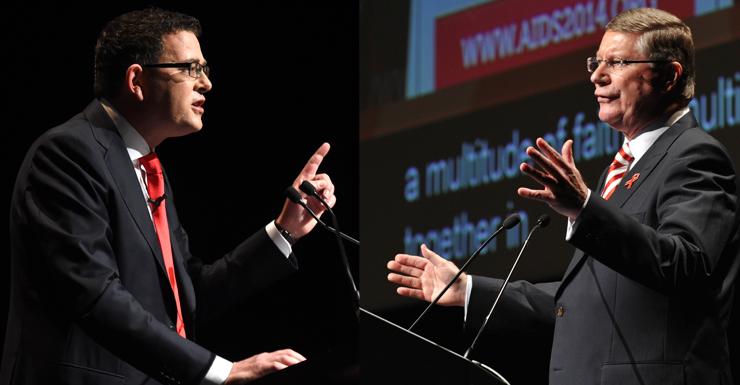 Daniel Andrews Denis Napthine Victorian election