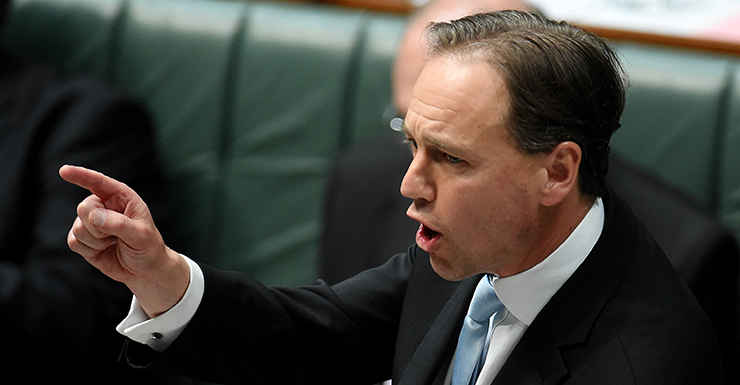 Environment Minister Greg Hunt. Question Time. October 30 2013. AAP