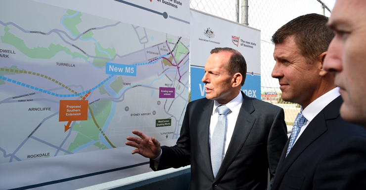 Sydney M5 East Tunnel Tony Abbott Mike Baird