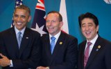 Barack Obama, Tony Abbott and Shinzo Abe
