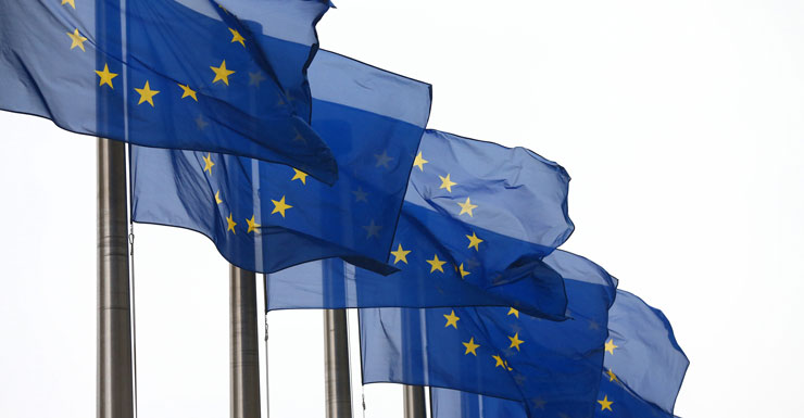European Union flags