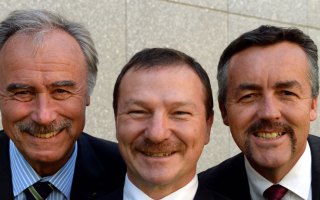 MPs John Alexander (L), Graham Perrett and Darren Chester