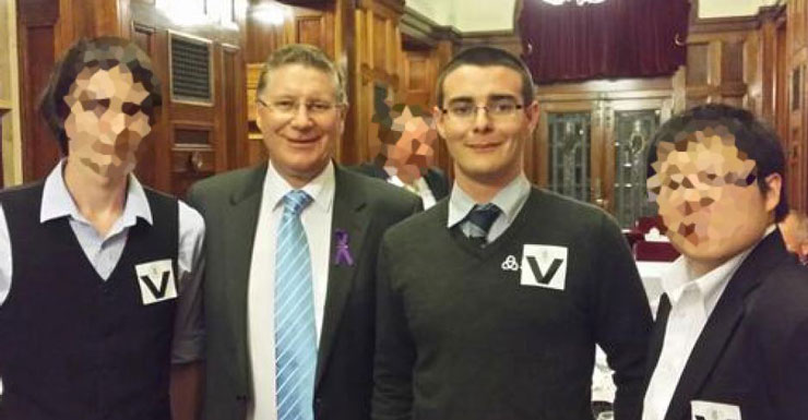 Scott Harrison with Premier Denis Napthine.
