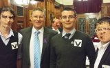 Scott Harrison with Premier Denis Napthine.