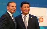 Australian Prime Minister Tony Abbott and China's President Xi Jinping.