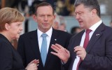 Tony Abbott and Petro Poroshenko