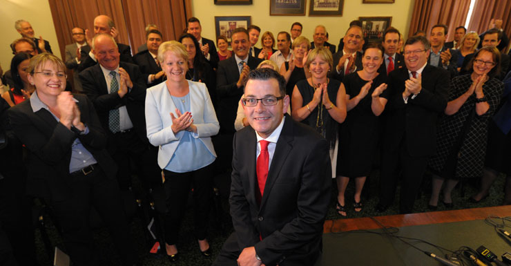 Incoming Victorian Premier Daniel Andrews poses for a photo.