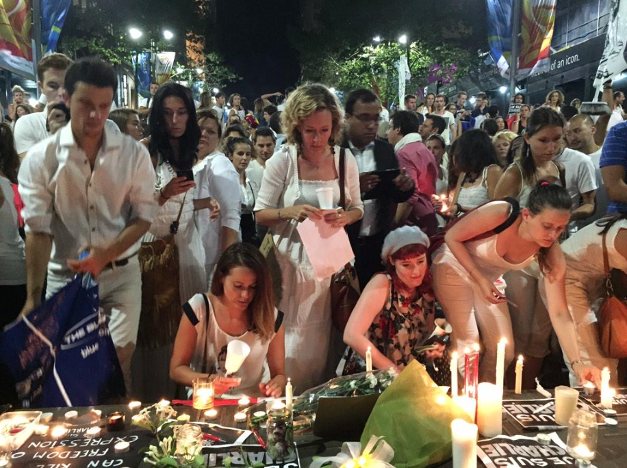 Charlie Hebdo Paris shooting vigil Sydney