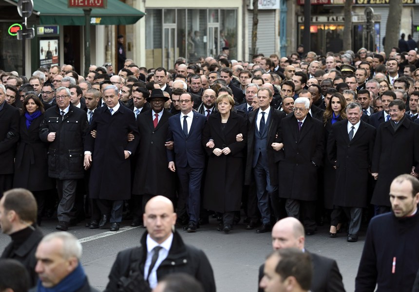 Paris shooting rally march world leaders