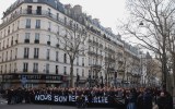 Paris shooting rally march