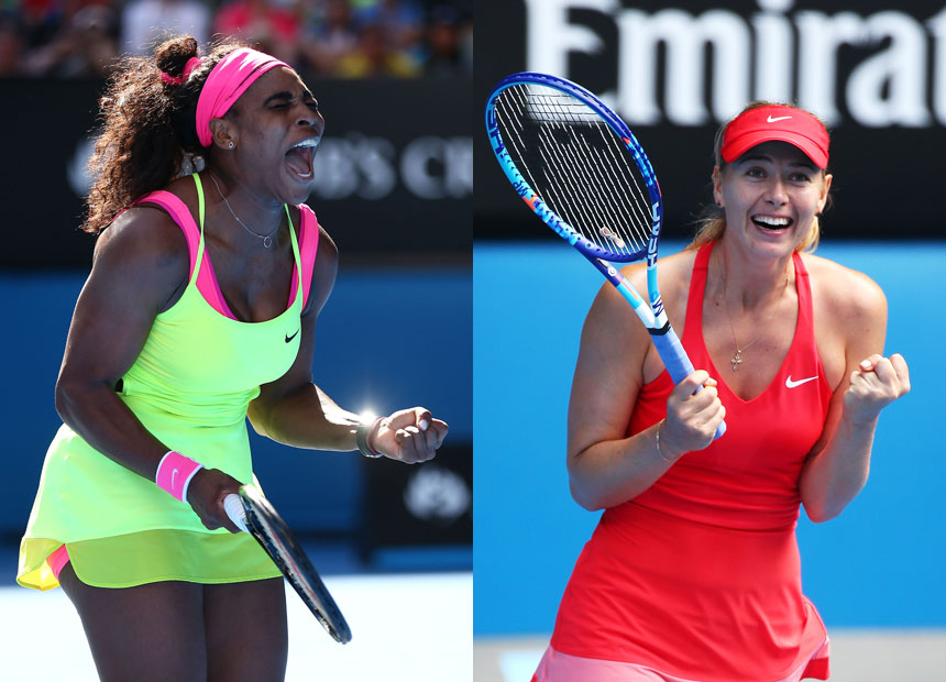 Serena Williams and Maria Sharapova