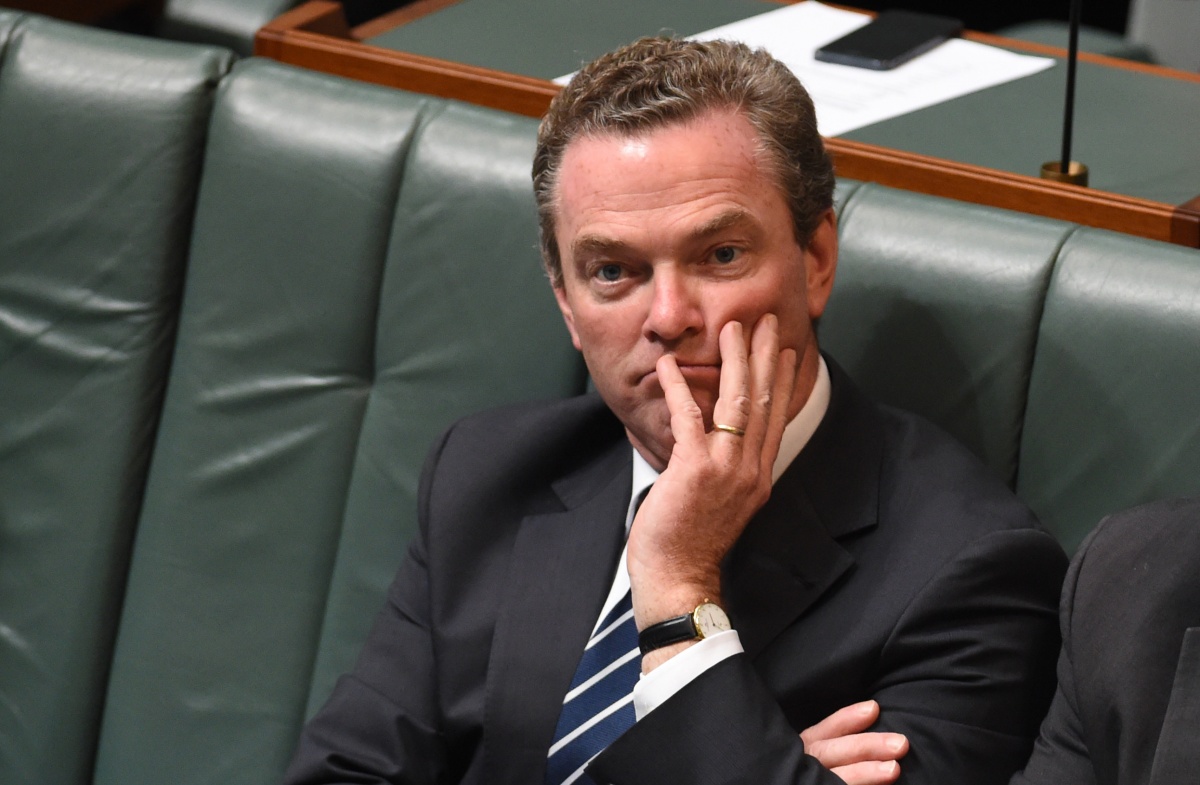 Mr Pyne is accused of starting a program to back the government's views on climate-change-action wars.