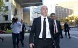Raeffele Napoli leaves after giving evidence.
