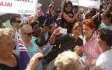 Pauline Hanson at a Reclaim Australia rally in Brisbane.