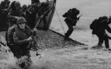 US Marines storm 'Red Beach Two' ten miles south of Da Nang, in south Vietnam.