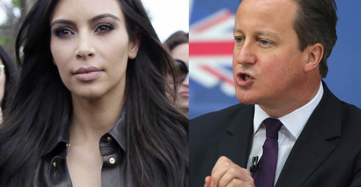 David Cameron and Kim Kardashian