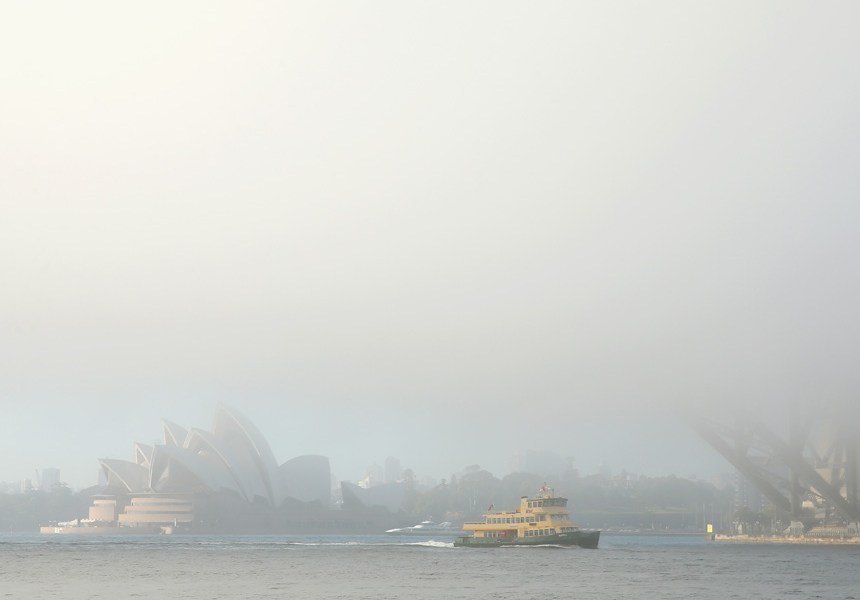 Getty Sydney Harbour fog