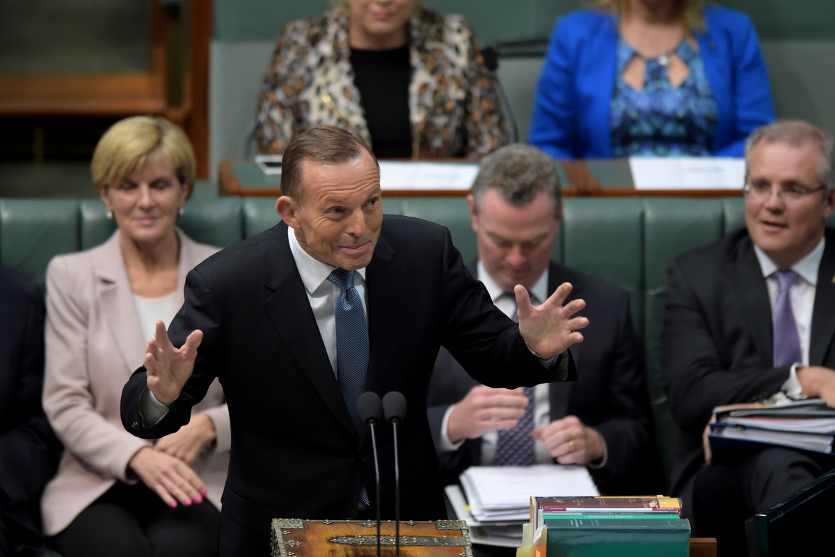 Mr Abbott danced around the slip-up.