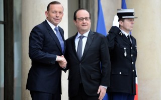 PM Tony Abbott and French President Francois Hollande.