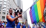The 2015 New York City Pride march was in full swing.