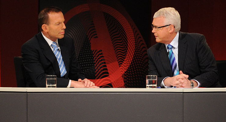 Tony Abbott and Tony Jones