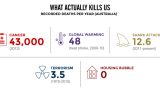 Chart with data about what kills Australians