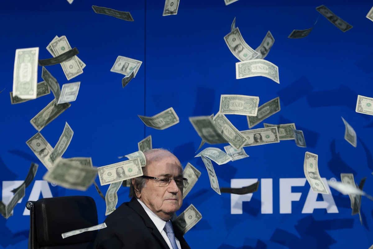 sepp blatter money comedian cash. Getty. Zurich. FIFA.
